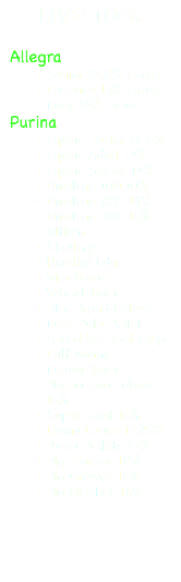 LIVESTOCK Allegra Senior 12.5% Grass Cadence 14% Grass Baby 16% Grass Purina Equine Jurior 14.5% Equine Adult 12% Equine Senior 14% Omolene 100 10% Omolene 200 14% Omolene 300 16% Ultium Strategy Healthy Edge Vita Brand Wheat Bran Rice Brand Pellets Beet Pulp Pellet Shredded Beet Pulp Calf Mama Beaver Brand Purina Goat Chow 16% Super Goat 16% Llama Lunch 17.25% Pacca Pellets 15% Pig Starter 18% Pig Grower 16% Pig Finisher 14% 